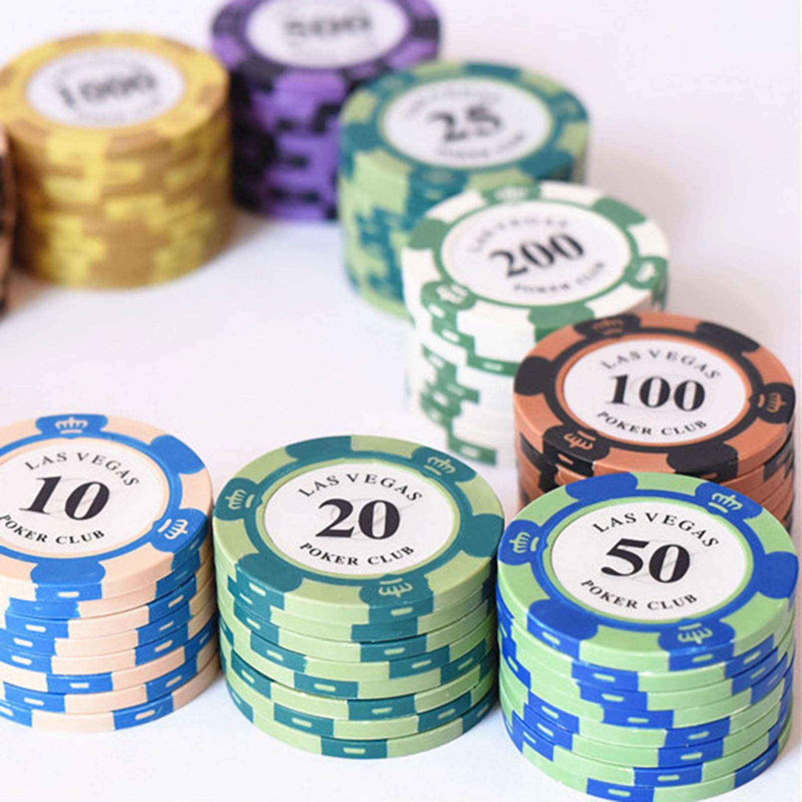 Amazon | クレイポーカーチップ 20枚セット LAS VEGAS カジノチップ